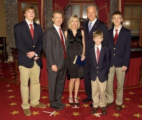 William with his parents and sibling 